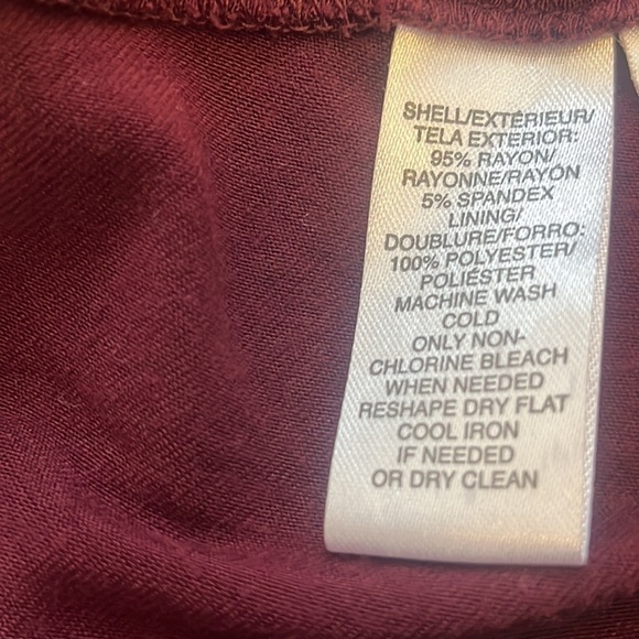 LOFT Burgundy Dress - Picture 6 of 6